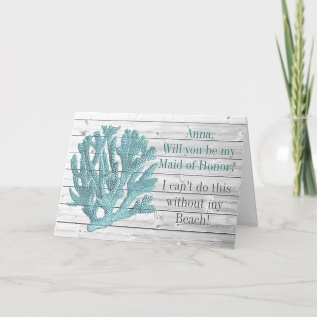 Vill du vara min brudtjänstförslagskort inbjudan (Framsida)