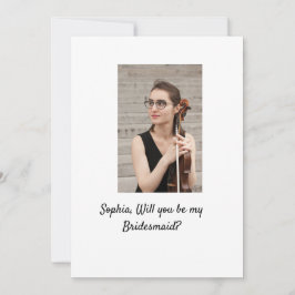 Vill du vara min brudtjänstfoto elegant modern  inbjudningar