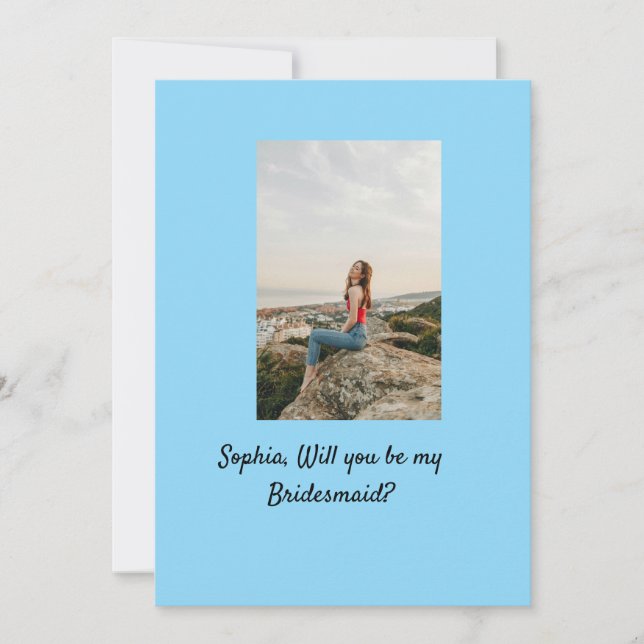 Vill du vara min brudtjänstfoto elegant modern  inbjudningar (Framsida)