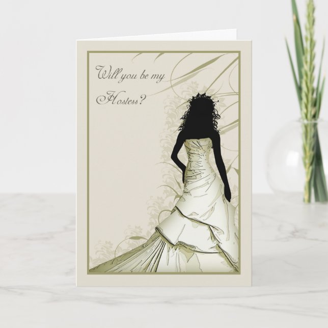 vill du vara min Hostess gräddblandningar Inbjudan (Framsida)