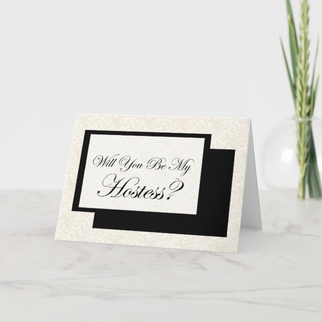 Vill du vara min hostess? inbjudan (Framsida)