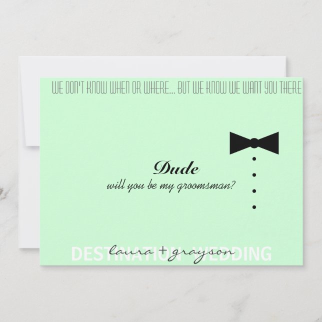 Vill du vara min ____? inbjudningar (Framsida)