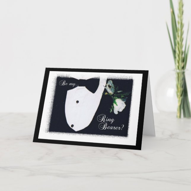 Vill du vara min ringbärare? inbjudan (Framsida)