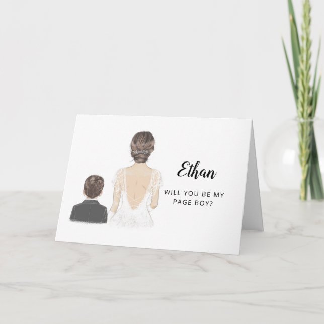 Vill du vara min ringpojke? Falt kort (Framsida)