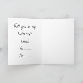 Vill du vara min Valentine - är inte en korrekt öv Kort
