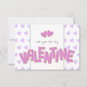 vill du vara min valentine utskurna kakor kort