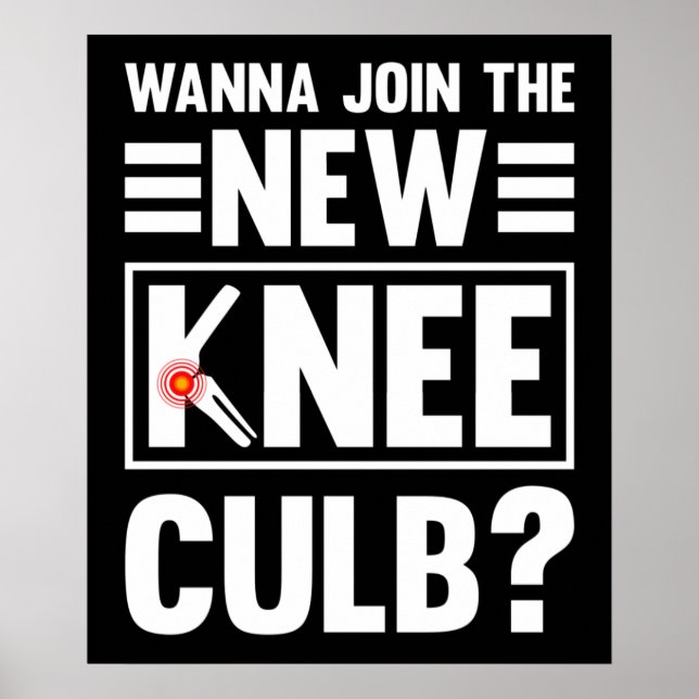 Vill Gå med Klubben New Knee Poster (Framsidan)