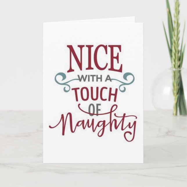 VILL GÅ PÅ "NAUGHTY LIST" MED "ME" HELGKORT (Framsida)