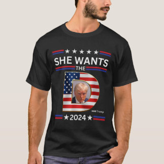 Vill ha D Donald Trump 2024 presidentvalet T Shirt