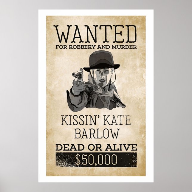 Vill ha död eller levande Kissin Kate Barlow Poste Poster (Framsidan)