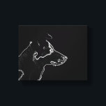 Vill ha en Hund | Vit på Black Digital Photo Sketc Canvastryck<br><div class="desc">Vill ha en Hund | Vit på Kanvastrycket Black Digital Photo Sketch</div>