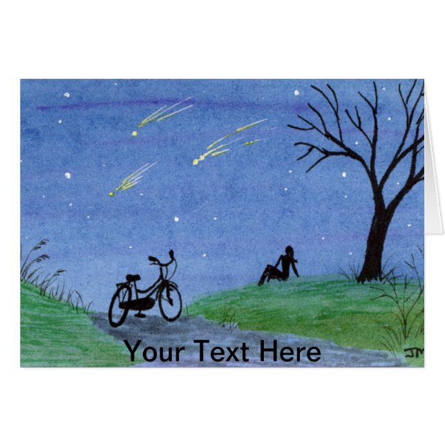 Vill ha en stjärna hälsningskort (Framsidan Horizontal)