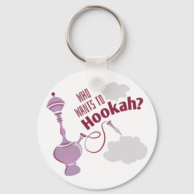 vill ha Hookah Nyckelring (Framsida)