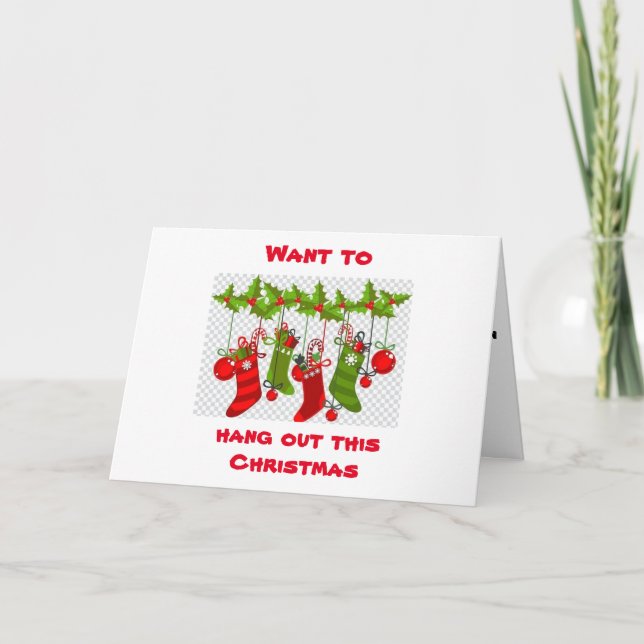 **VILL HÄNGA MED DIG** CHRISTMAS KORT (Framsida)