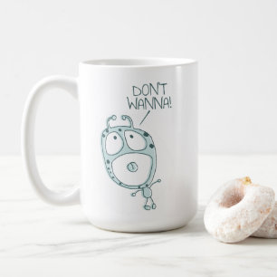 Vill inte - Cute Alien Monster Tantrum Mugg