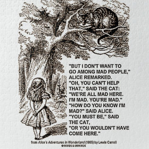 Vill inte gå bland Mad People Alice Cheshire Pussel