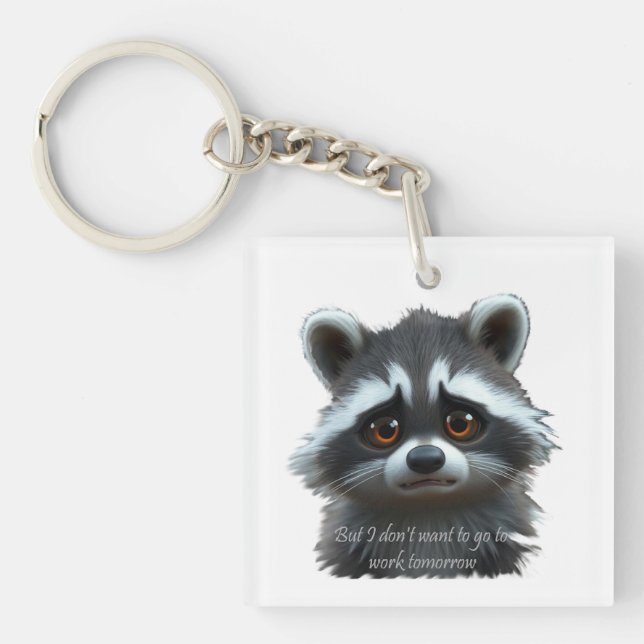 Vill inte jobba Raccoon Animal (Framsidan)
