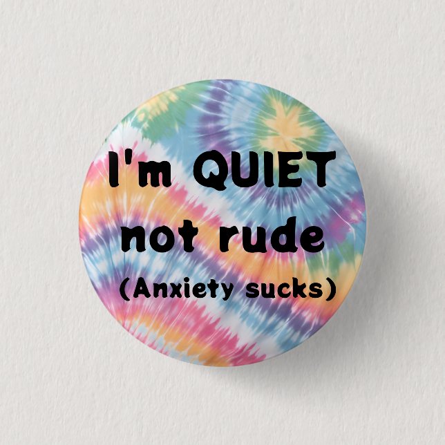 Vill inte prata 3 cm rund bricka knapp (Framsida)