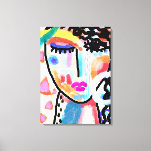 Vill inte prata om Kanvastrycket Abstrakt Stretche Canvastryck