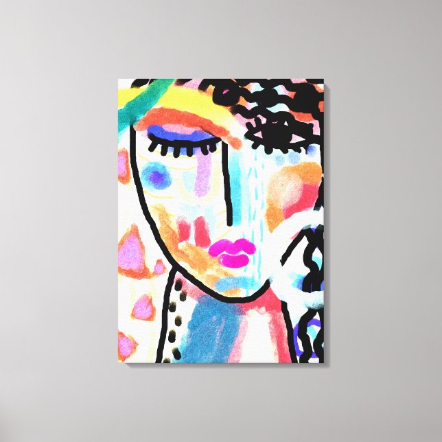 Vill inte prata om Kanvastrycket Abstrakt Stretche Canvastryck (Framsida)