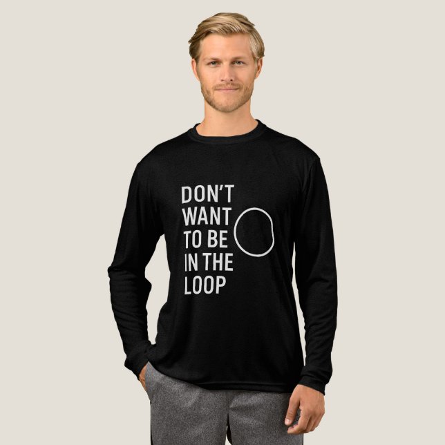 Vill inte vara med i slingan - skör minimal citat t shirt (Hel framsida)