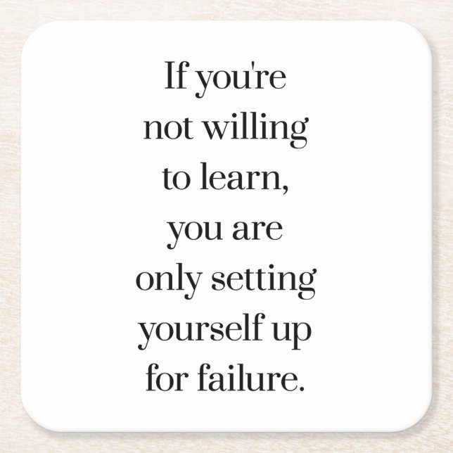 Vill lära sig Papper Underlägg (Framsidan)