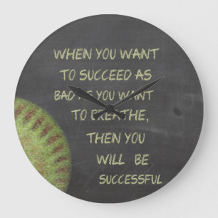 Vill lyckas Fastpitch Softboll Motivation Stor Klocka