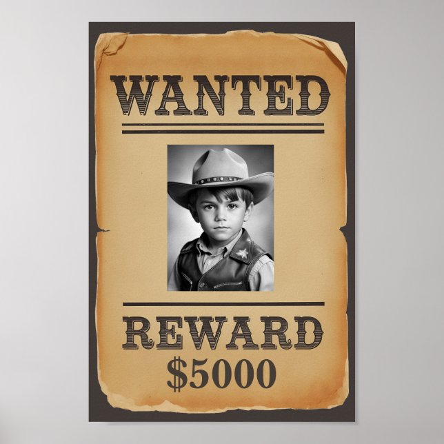 Vill Poster - Anpassningsbar Photo Vilda western C (Framsidan)