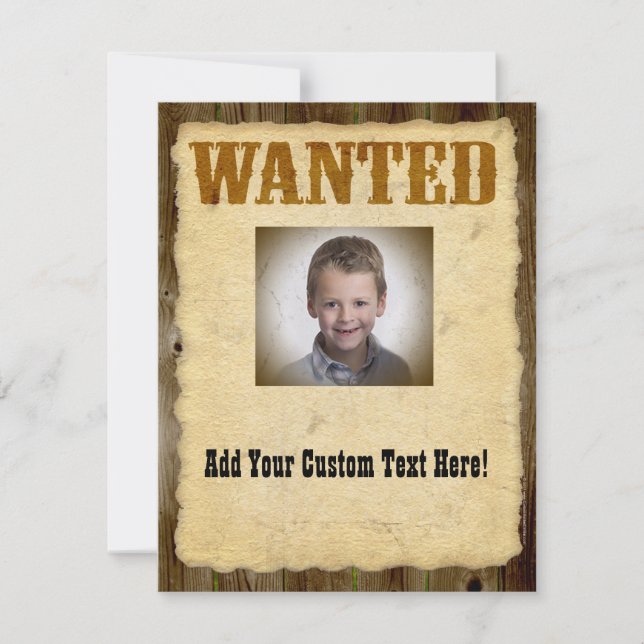 Vill Poster gammaldags foto Inbjudningar (Framsida)