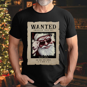 Vill Poster Vintage Photo Santa Funny jul T Shirt