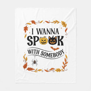 Vill Skrämma Någon Halloween-pumpor Spindel Fladde Fleecefilt