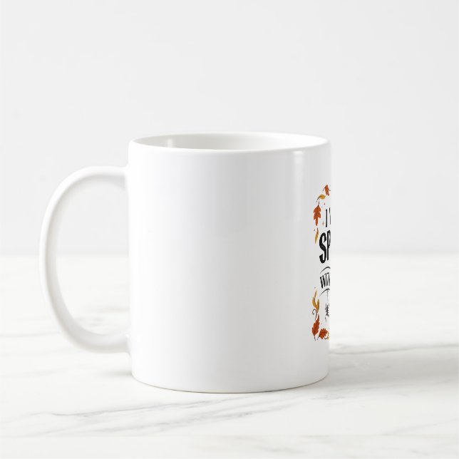 Vill Skrämma Någon Halloween-pumpor Spindel Fladde Kaffemugg (Vänster)