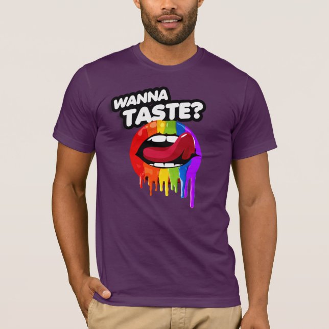 Vill smaka regnbågen t shirt (Framsida)