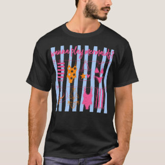 Vill Spela Sirener Snygga Flickiga Sommar Vibes T Shirt
