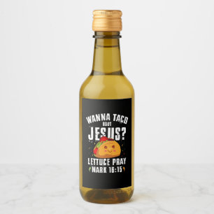 Vill Taco Om Jesus Cinco de Mayo Kristna Vinetikett