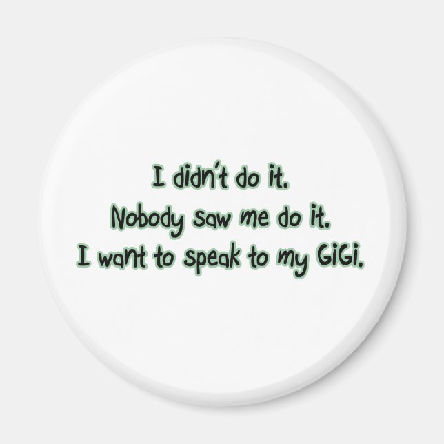 Vill tala med GiGi Magnet (Framsidan)