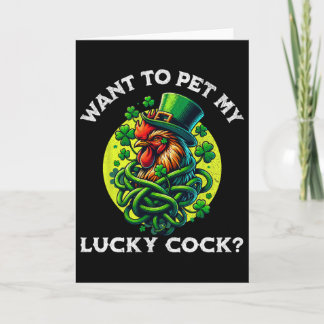 Vill Vill Pet My Lucky Roliga St Patrick's Day Tup Kort