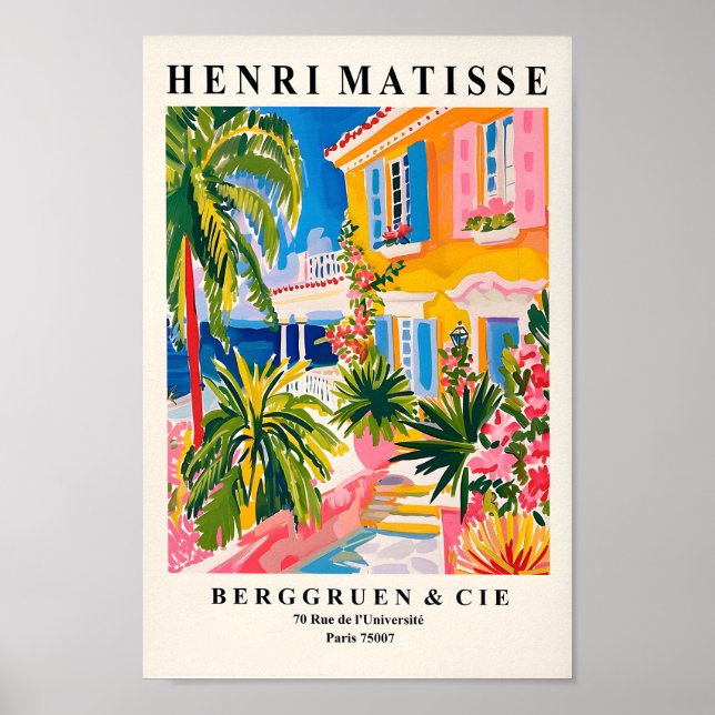Villa Architecture Print, Aesthetic Matisse Poster (Framsidan)