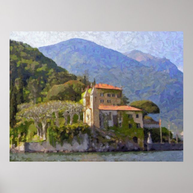 Villa Balbianello, Lake Como Affisch (Framsidan)