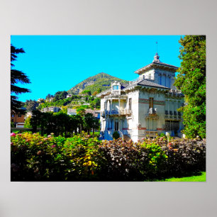 Villa Bernasconi Cernobbio Sjö Como Italien Poster