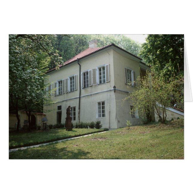 Villa Bertramka-Mozart-Prag Hälsningskort (Framsidan Horizontal)