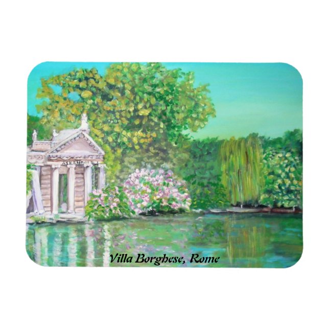 Villa Borghese Park, Rom - Premium Flexi Magnet (Horisontell)