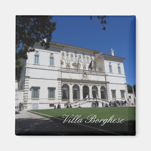 Villa Borghese, Rom, Italien Magnet (Framsidan)