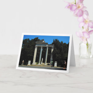 Villa Borghese trädgårdskolonner, Rom, Italien Kort
