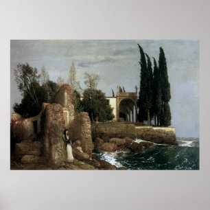 Villa by Sea by Arnold Bocklin, Symbolism Art Poster