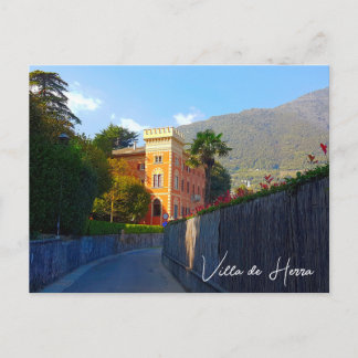 Villa de Herra Lenno Sjö Como Italien Vykort