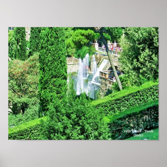 Villa D'Este - Tivoli (Italien) Poster (Framsidan)