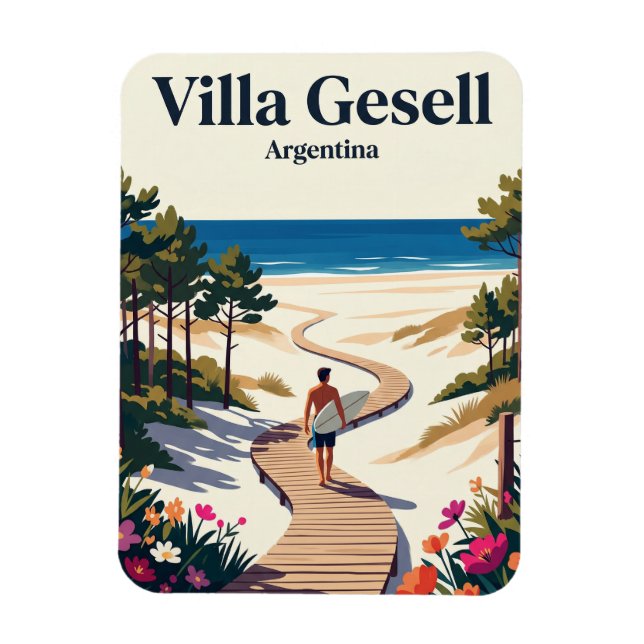 Villa Gesell Argentina Magnet (Vertikal)