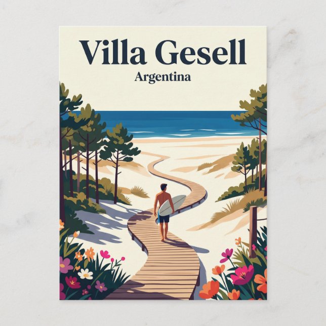 Villa Gesell Argentina Vykort (Framsida)