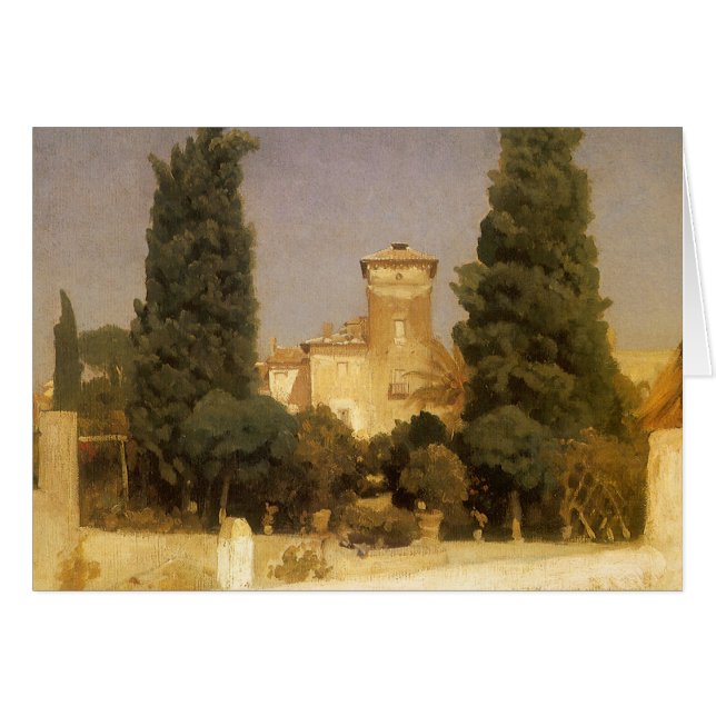 Villa Malta, Rom av Lord Frederic Leighton Hälsningskort (Framsidan Horizontal)